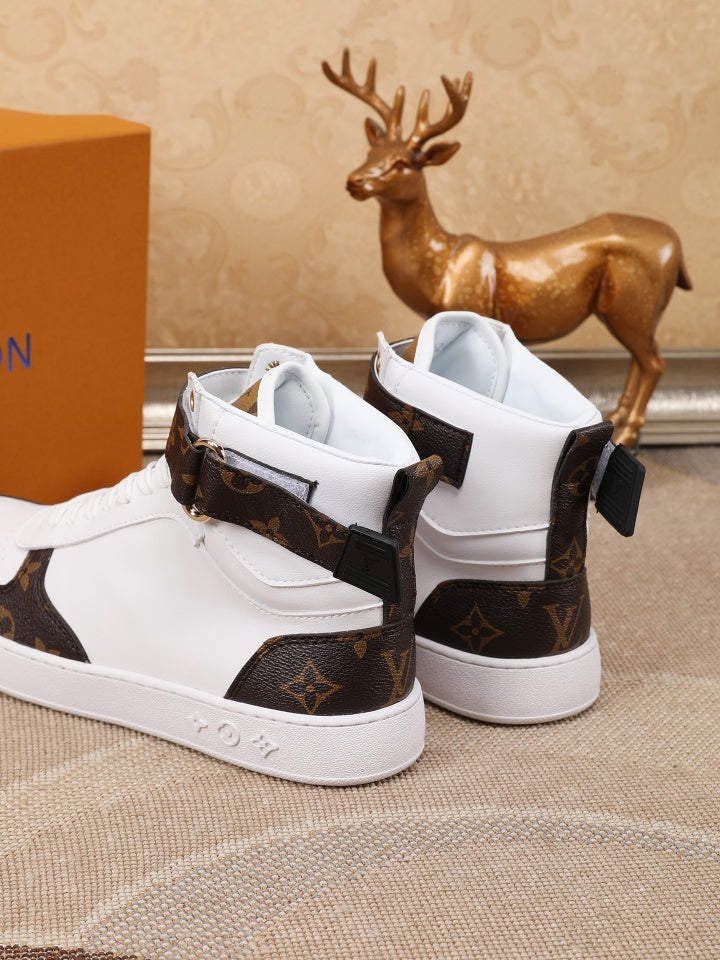 LW - LUV High Top White Brown Sneaker