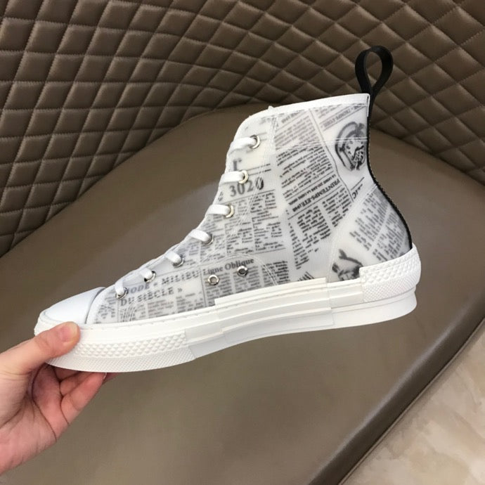 LW - DIR B23 Newspaper HIGH-TOP SNEAKER