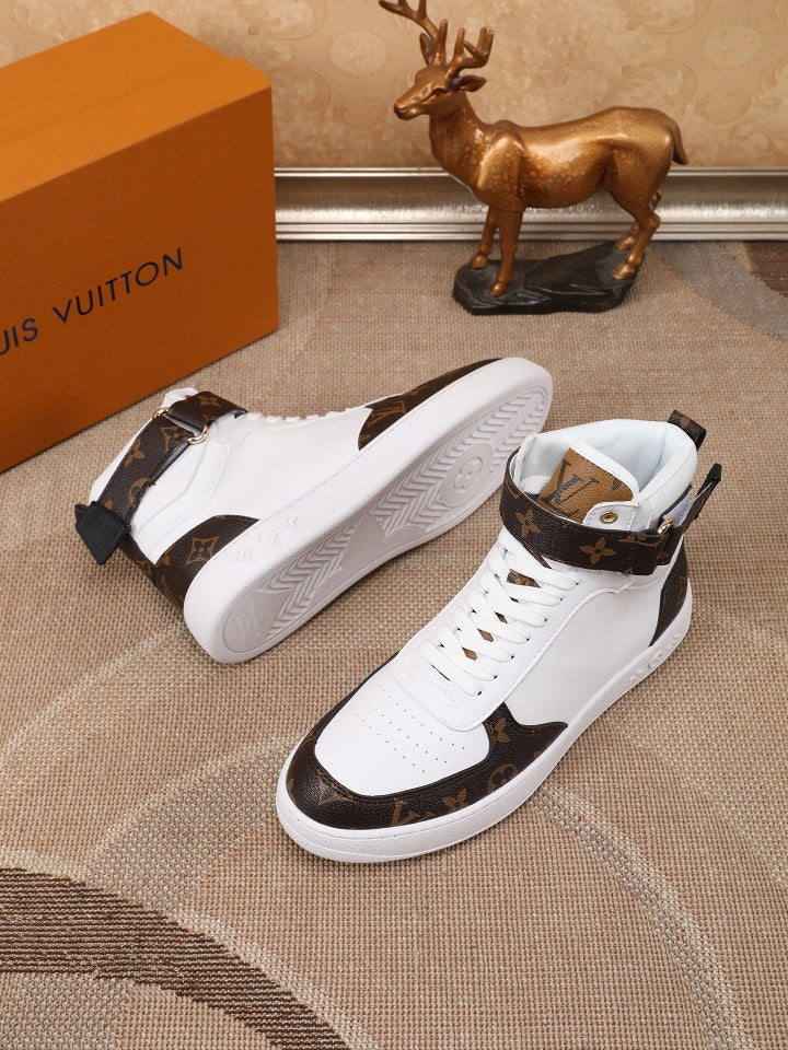 LW - LUV High Top White Brown Sneaker