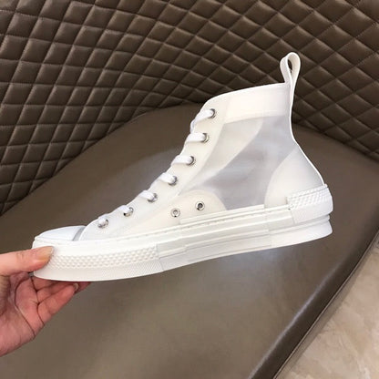 LW - DIR B23 White Canvas HIGH-TOP SNEAKER