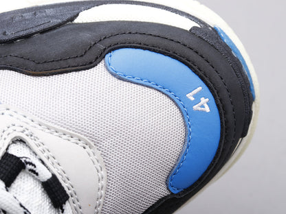 LW - Bla Triple S Black And White Blue Sneaker