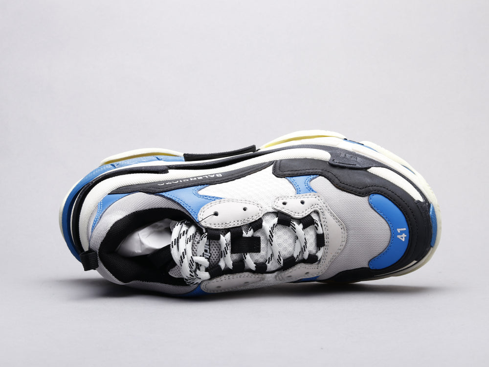 LW - Bla Triple S Black And White Blue Sneaker