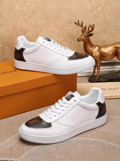 LW - LUV LWnogram Denim Brown and White Sneaker