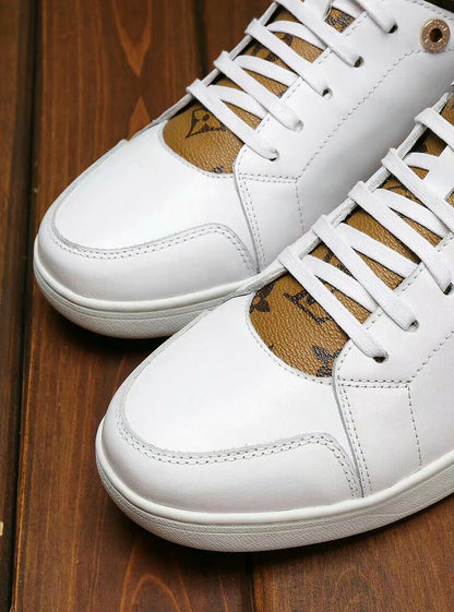 LW - LUV HIgh Top White Brown Sneaker