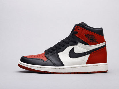 LW - AJ1 black red toe