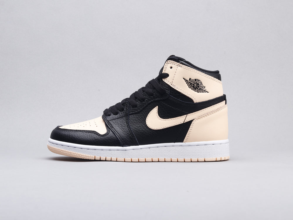 LW - AJ1 black pink toe women's shoes