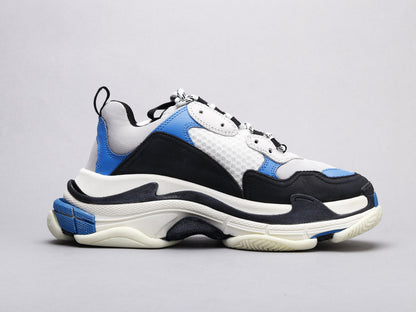 LW - Bla Triple S Black And White Blue Sneaker