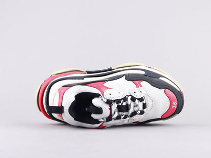 LW - Bla Triple S Black And White Powder Sneaker