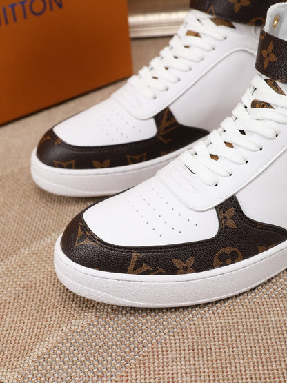 LW - LUV High Top White Brown Sneaker