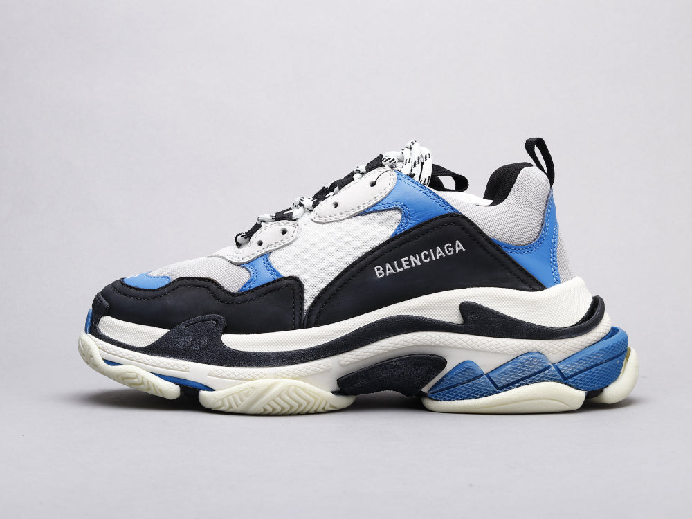 LW - Bla Triple S Black And White Blue Sneaker