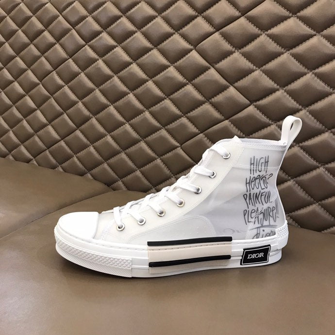 LW - DIR B23 White Canvas HIGH-TOP SNEAKER