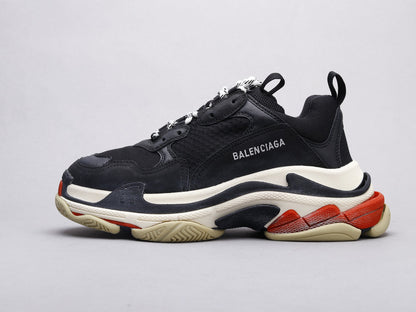 LW - Bla Triple S Black and Red Sneaker