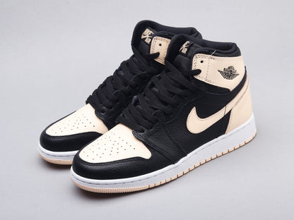 LW - AJ1 black pink toe women's shoes