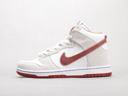 LW - Beige and red hook high top knight color matching