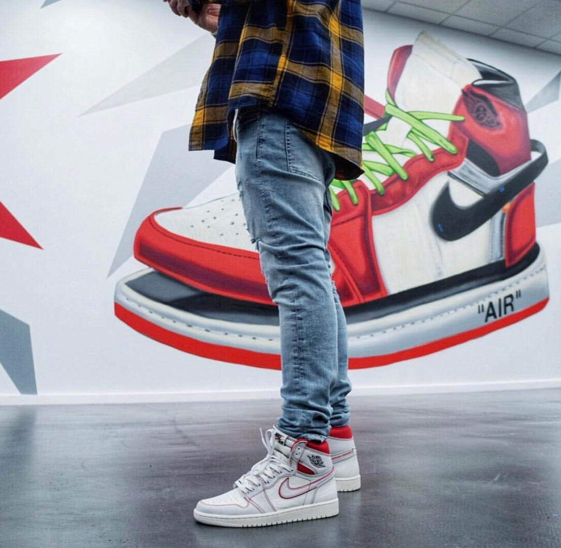 LW - AJ1 white and red manuscript