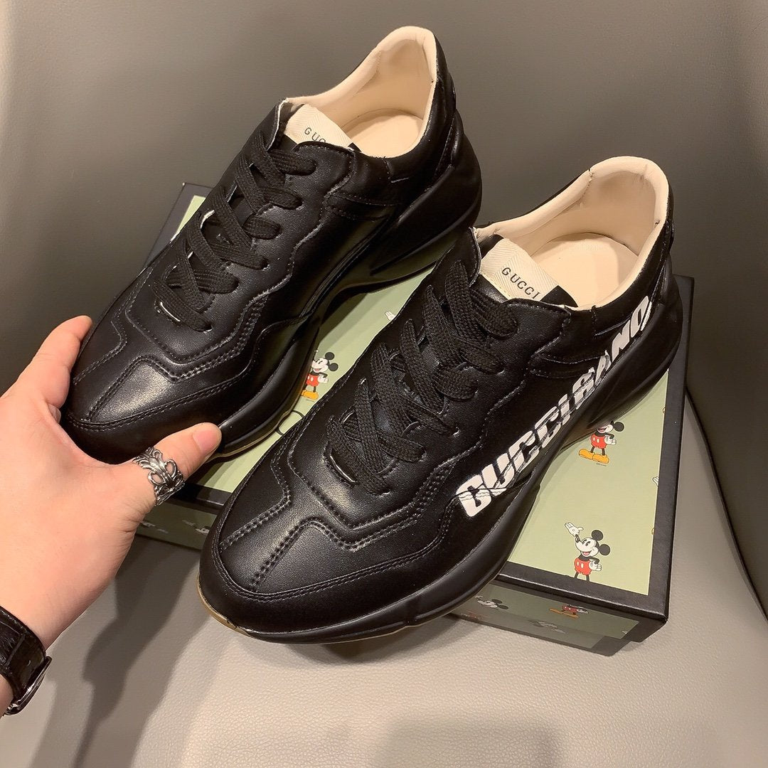 LW-GCI  RHYTON VINTAGE TRAINER BAND BLACK SNEAKER 140