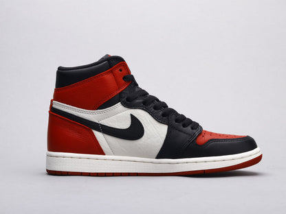 LW - AJ1 black red toe