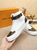 LW - LUV Bombox Boot White and Brown Sneaker