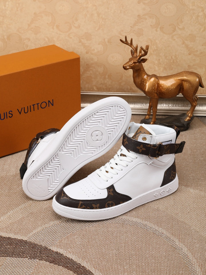 LW - LUV High Top White Brown Sneaker