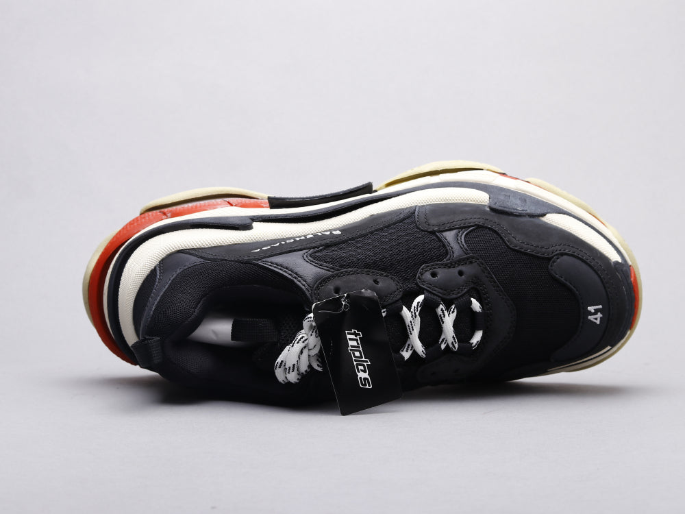 LW - Bla Triple S Black and Red Sneaker