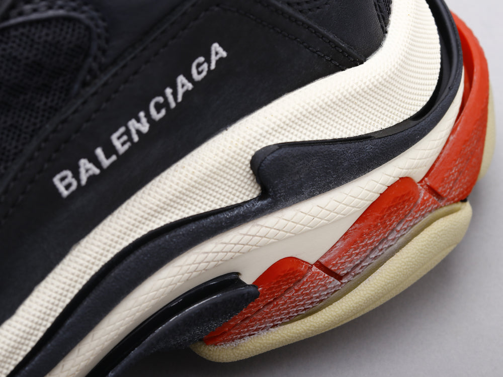 LW - Bla Triple S Black and Red Sneaker