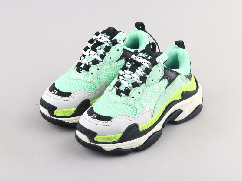 LW - Bla Triple S Yellow Green Sneaker